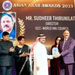 Asian Arab Award 2025 - World NRI Council - Sudheer Thirunilath