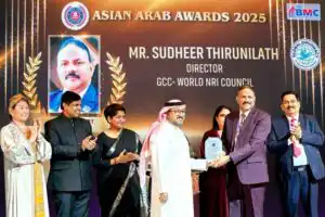 Asian Arab Award 2025 - World NRI Council - Sudheer Thirunilath