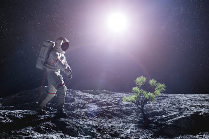 ASTRONAUT IN MOON