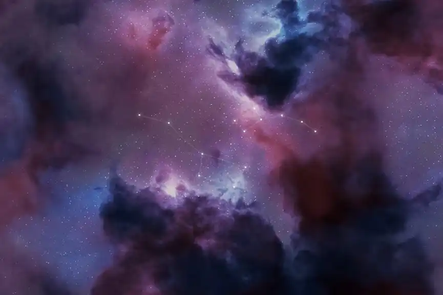 beautiful-constellations-with-purple-sky