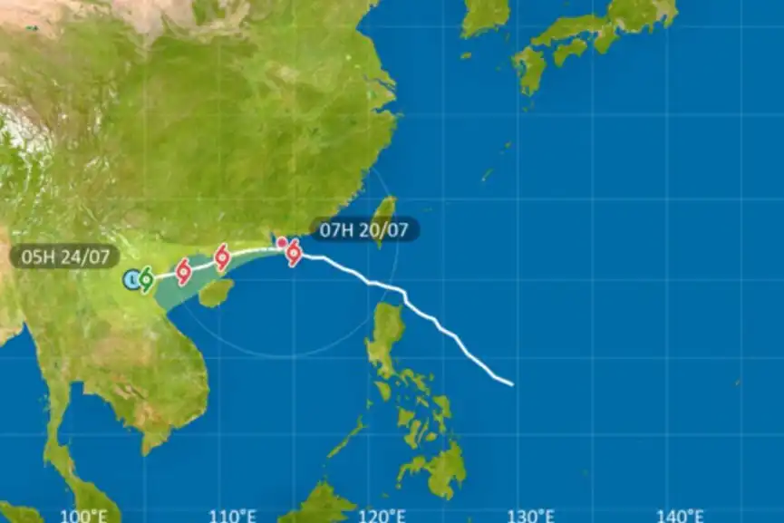 Typhoon Whipa as of Sunday morning