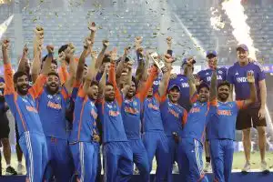 Team India Celebrating Victory