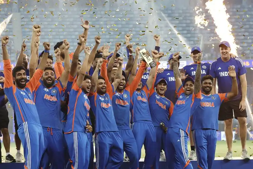 Team India Celebrating Victory