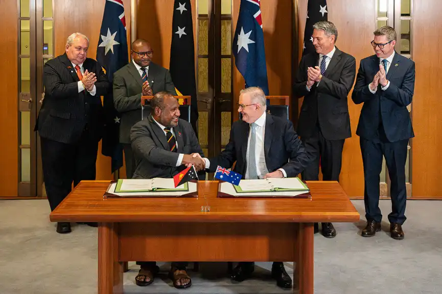 Signing of our Mutual Defence Treaty