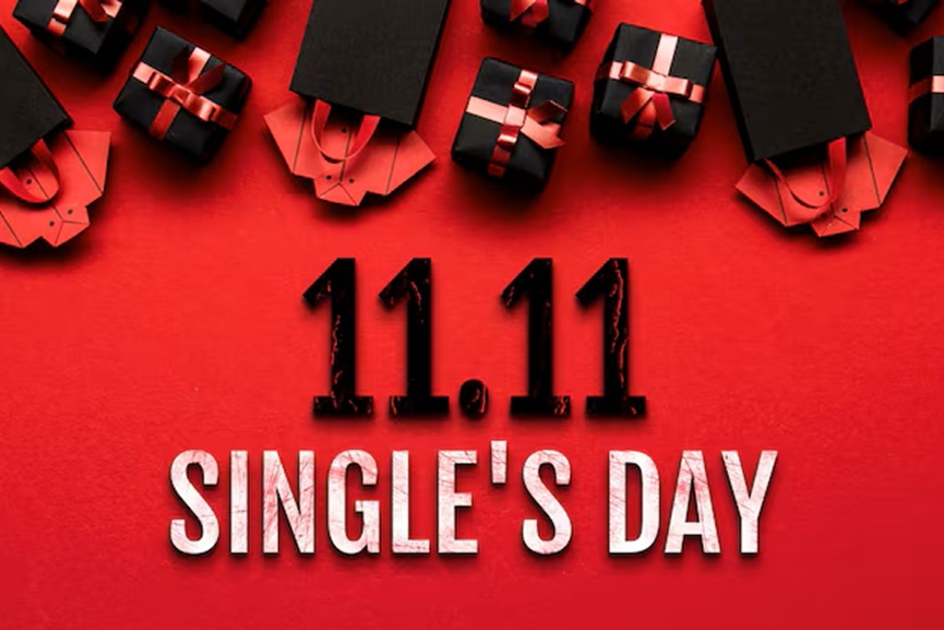 single-s-day-banner-with-gifts-arrangement