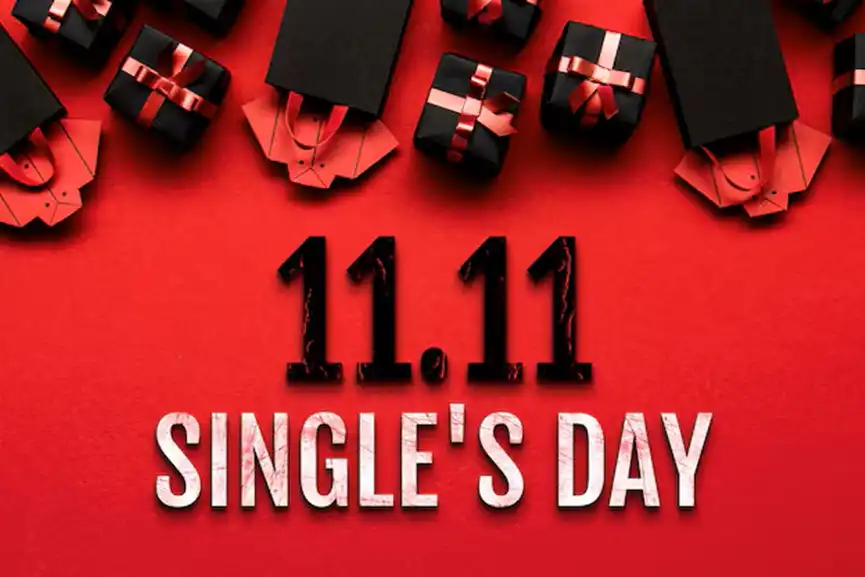 single-s-day-banner-with-gifts-arrangement