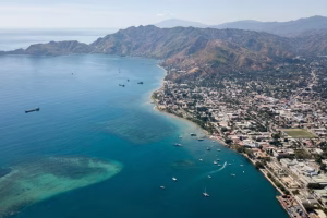 Aerial photo of Dili, Timor-Leste
