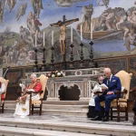 The King and Queen, accompanied by Pope Leo, have attended a special service in the Sistine Chapel