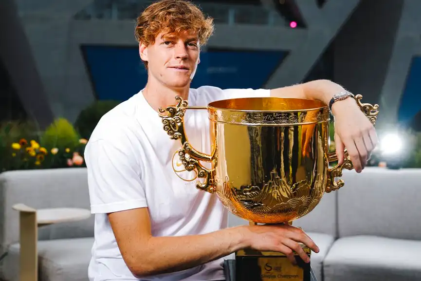 Jannik Sinner lifts his second China Open trophy