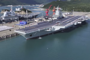 The commissioning and flag-presenting ceremony of the Fujian