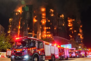 Massive Fire Ravages Hong Kong Tai Po Housing Complex