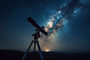 exploration-nature-star-field-with-telescope-generated-by-ai