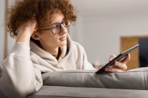 person-reading-online-magazine-using-digital-device