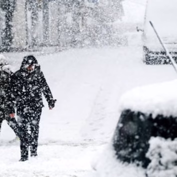 snowfall, winter, street, cars